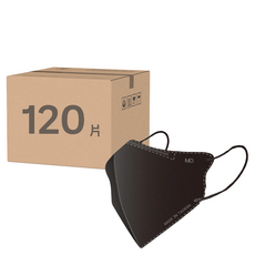 匠心 立體耳繩醫用口罩, 30片, 4盒, 百搭黑