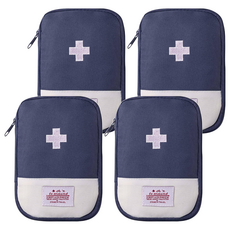 小麥購物 旅行藥品收納包 L2047 藍色, 4個