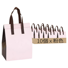 鋁箔外賣保溫袋 雙杯, 21 x 26 x 11cm, 粉色, 10個