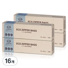 슈가랩 에코 지퍼백, 대(L), 20개, 16개