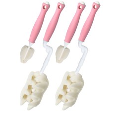 hibee 優質旋轉奶瓶刷組, 2組, 粉色