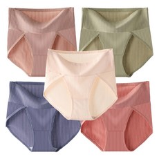 Hueday 女性 真實大尺碼棉質內褲 5件組