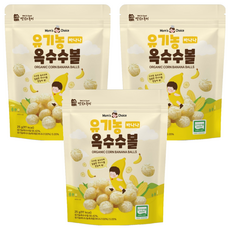Well&Good 美味風景 孩童風味玉米球, 25g, 香蕉, 3個