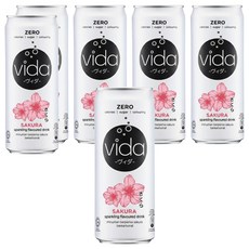DyDo Vida 氣泡飲 櫻花味 零卡路里, 325ml, 6罐