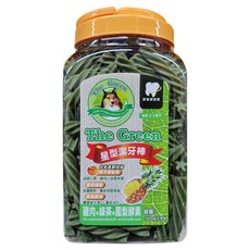 The Green 綠的 星型潔牙棒 日本最新技術, 雞肉 + 綠茶 + 鳳梨酵素, 1.2kg, 1桶