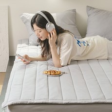 아망떼 뉴데이즈 먼지없는 무소음 침대패드, 그레이