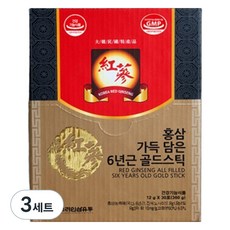 KOREA GINSENG DISTRIBUTION 滿載6年根紅蔘精華黃金條 30入, 360g, 3套
