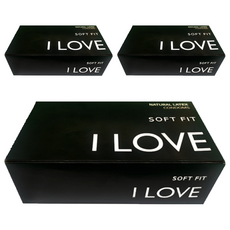 ILOVE 대용량 일반형 콘돔, 100개입, 3개