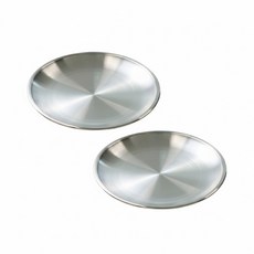 Reborn.J Posco不鏽鋼圓盤, 2個, 2件組圓盤, 銀色