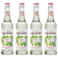 MONIN 莫寧 莫西多風味糖漿，製作mojitos簡單方便, 700ml, 4罐
