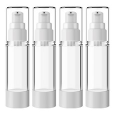 DM Beauty 便攜式按壓乳液扁平真空分裝瓶 80ml, 混合顏色, 4個