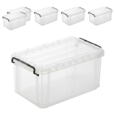 IRIS OHYAMA 愛麗思歐雅瑪 高階扣環收納箱 BL系列, 透明, 6個