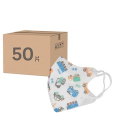 淨新科技 幼幼口罩 3D 細耳 超立體 11 x 9.5cm, 工具車, 50片, 1盒