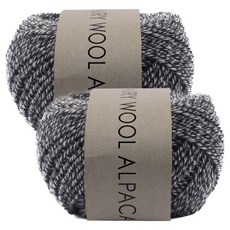 Brandyan Daruma Airyul 羊駝毛紗, 2個, 10藏青+象牙白