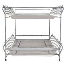 DAY&DAY 日日家居 桌上型碗盤架 ST3008D-2 #304不鏽鋼 W350*D230*H315MM, 2層, 銀色, 1個