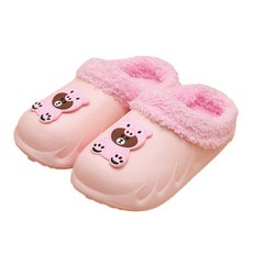 Lulushu 兒童用 快樂動物 毛絨拖鞋 BW110