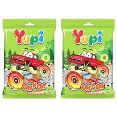 Yupi 繽紛圈圈軟糖 綠色 25個, 250g, 2袋