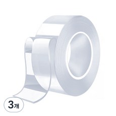 超強力矽膠透明膠雙面膠帶, 單色, 3個