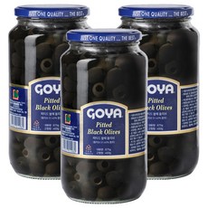 고야 대용량 피티드 블랙 올리브, 875g, 3개