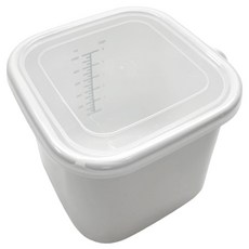 日式加厚琺瑯方形收納杯 附蓋, 1.4L, 1組