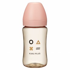 KU.KU Duckbill 酷咕鴨 KUKU PLUS 純真之瞳寬口PPSU奶瓶 KU5888-002, 粉色, 1個, 240ml