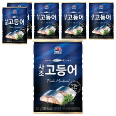 사조 고등어 통조림, 300g, 6개