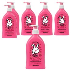 Sanosan Kids Shower & Shampoo All-in-One Cleanser Raspberry 400ml, 6個