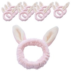 ABM 兔子洗臉帶, 粉色, 12入