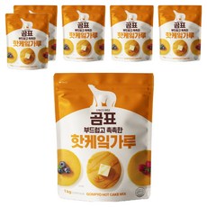 곰표 부드럽고 촉촉한 핫케잌가루, 1kg, 6개