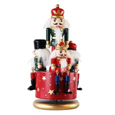 聖誕節四胞胎士兵站立擺飾, 1個, 混合顏色,20cm
