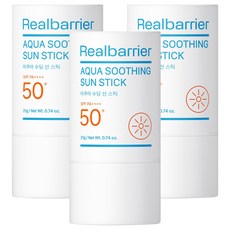 리얼베리어 아쿠아 수딩 선스틱 SPF50+ PA++++, 21g, 3개