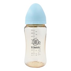 Simba 小獅王辛巴 蘊蜜鉑金PPSU寬口防脹氣奶瓶 3個月以上全齡適用, 晨藍, 1個, 270ml