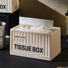 Living Way 貨櫃面紙盒, 1個, 奶油色