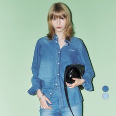 시티브리즈 남녀공용 큐1 워싱 데님 셔츠 CUH1WS02
