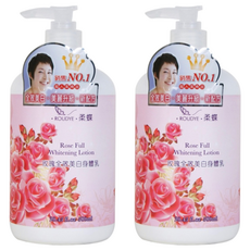Roudye 柔蝶 玫瑰全效美白身體乳 美麗升級 新配方 580ml, 2瓶