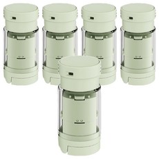 SP SAUCE 攜帶型5合1藥盒 切藥/磨藥/儲藥/水杯/細刷 S-4941 綠色, 5個