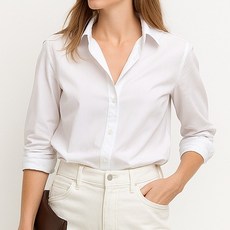 The Syrup 女款翻領正裝長袖大尺碼女版襯衫 B