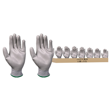 JIAHON 嘉鴻 碳纖維PU塗指手套, 灰色, 10雙