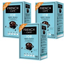 FRENCH CAFE 柔和混合型甜黑咖啡粉隨身包, 6g, 3盒, 110條