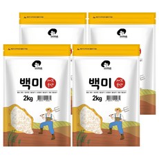 엉클탁 영양가득 백미, 상등급, 2kg, 4개