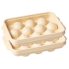 Nanu Dam 10格圓球製冰盒 2入, 04黃色