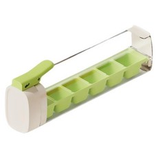 couselect 自製小型按壓式製冰格/家用製冰盒/儲冰盒/冰塊磨具 單手按壓出冰, 1個, 綠色