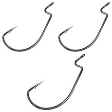 MUSTAD 慕斯達 Mega Bait 三倍強 怪物 曲柄鉤 38117NP 10/0, 3個, 1組