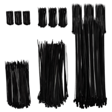 ender 彈性束線帶 大 200p + 中 200p + 小 200p 組, 黑色, 4套