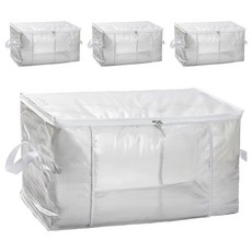 小麥購物 大容量網格收納袋 橫款 C540 2個, 白色, 4組