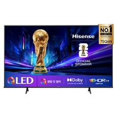 Hisense 4K QLED 스마트TV, 191cm(75인치), 75Q6N, 스탠드형, 방문설치
