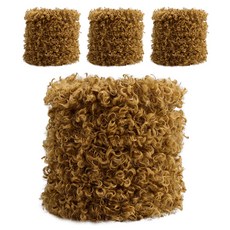 알로데 꼬불 테디 모루 공예 털 철사 2m 4p 세트, 09 카라멜, 1세트