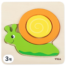 VIGA 베이비 퍼즐 달팽이, 3개, 3피스