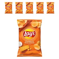 Lay's 樂事 洋芋片 切達起司酸奶油口味, 6個, 184.2克