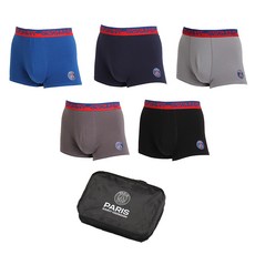 paris saint germain 男士舒適四角內褲 5件組 + 收納袋組合